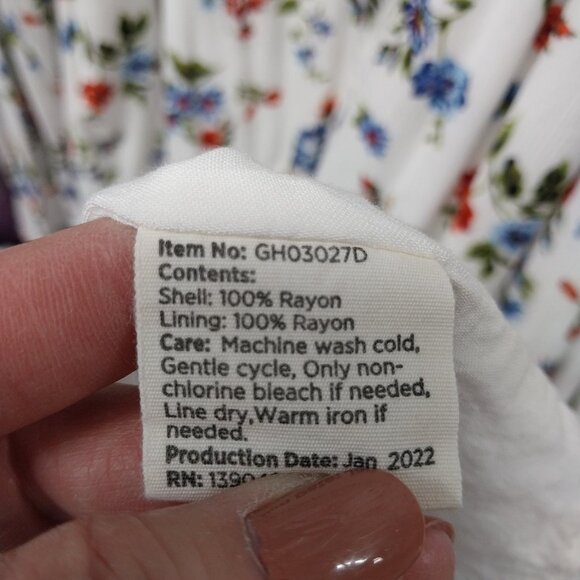 3765 Size XXL Good Heart Lined Tunic Dress in Red and Blue floral Print. - Picture 10 of 10